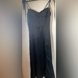 Elegant Black Women's Silky Dress